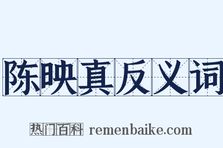 陈映真反义词是什么意思的图片